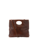 Borsa a tracolla da donna Vera pelle 5563-Marrone I Fratelli