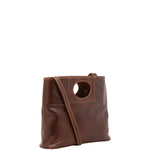 Borsa a tracolla da donna Vera pelle 5563-Marrone I Fratelli