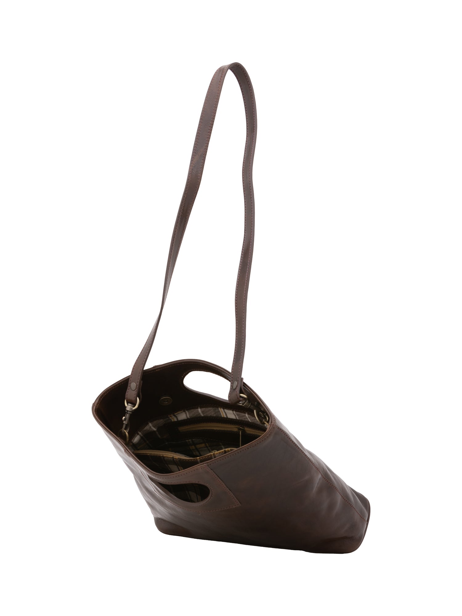 Borsa a tracolla da donna Vera pelle 5563-Nero I Fratelli