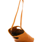 Borsa a tracolla da donna Vera pelle 5563-Senape I Fratelli