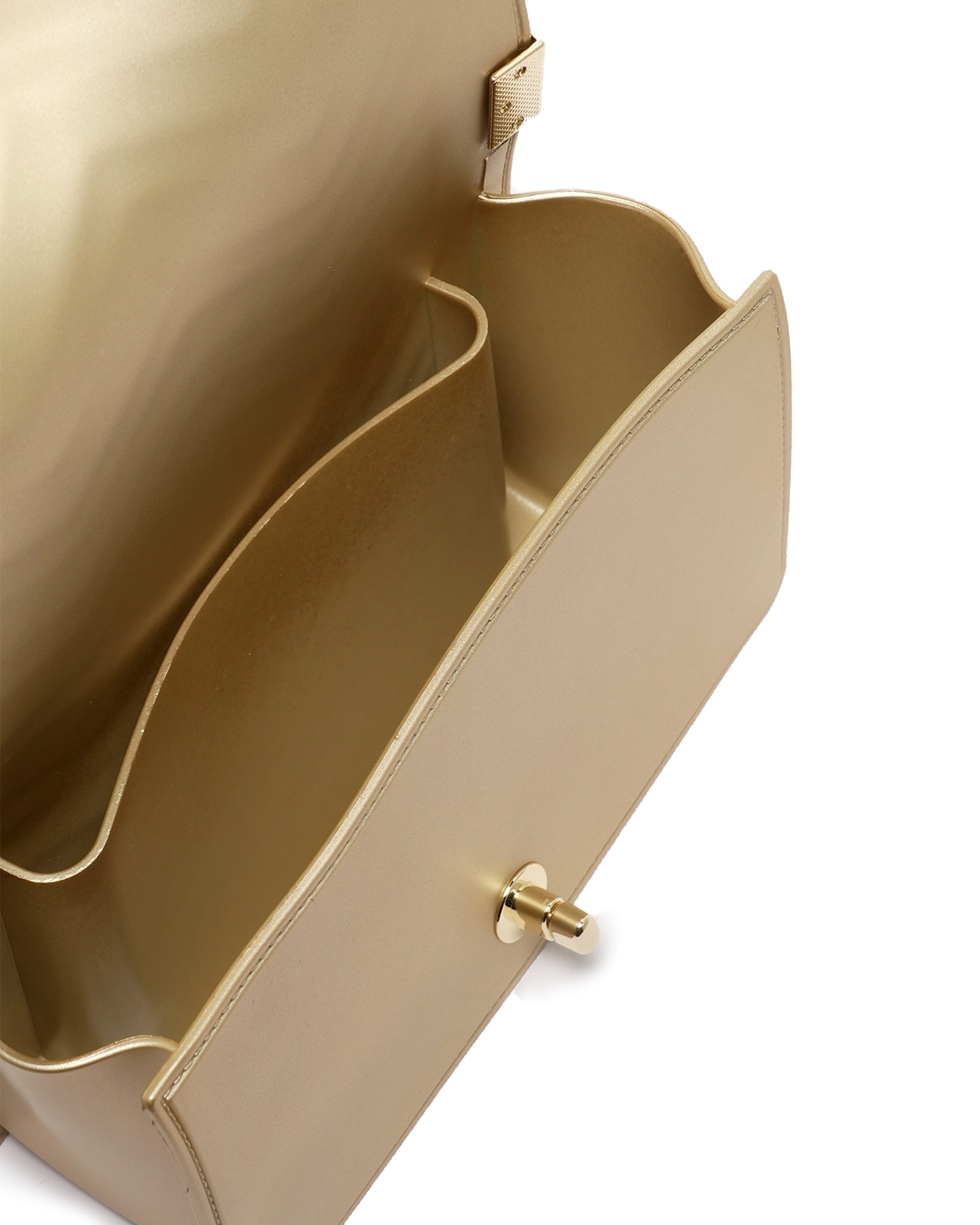 Borsa a mano da donna 100% PVC FLAT S MANHATTAN-GOLD + LIGHT GOLD Marc Ellis