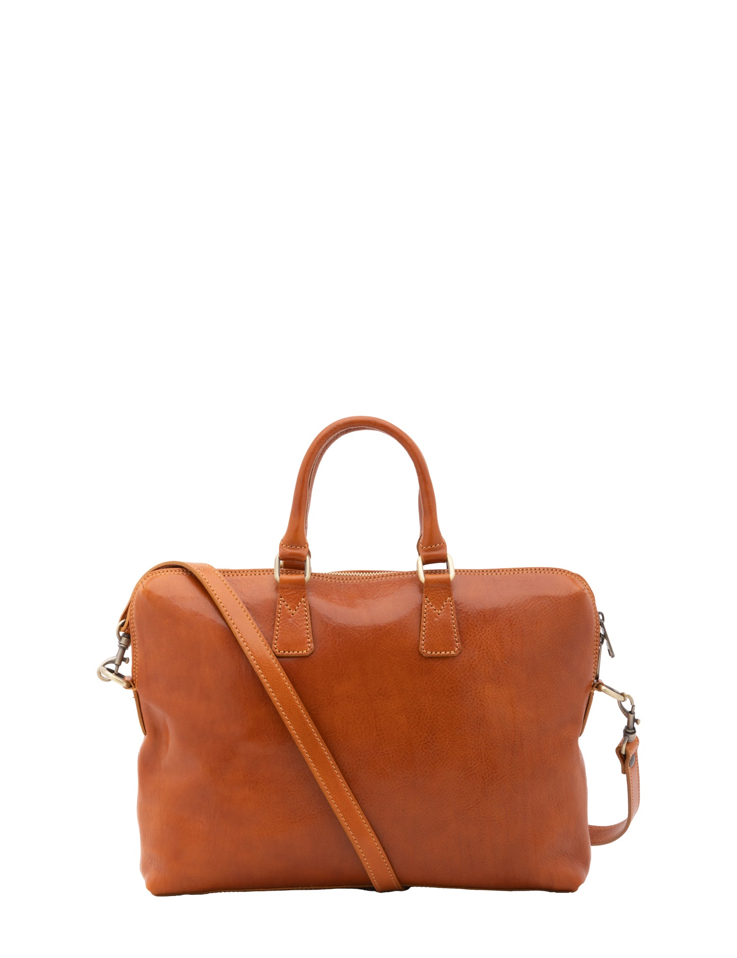 Borsa da lavoro uomo in vera pelle Made in Italy 5565-Cognac I Fratelli