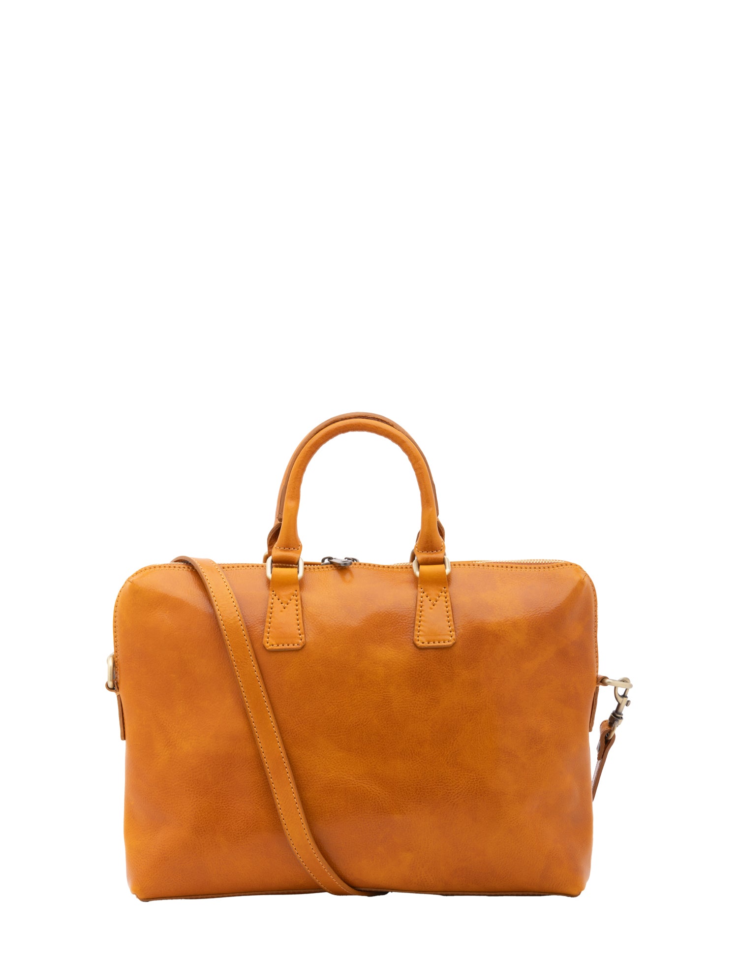 Borsa da lavoro uomo in vera pelle Made in Italy 5565-Senape I Fratelli