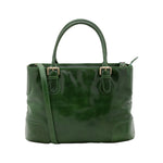 Borsa a tracolla da donna 100% pelle 5566-Verde I Fratelli
