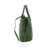 Borsa a tracolla da donna 100% pelle 5566-Verde I Fratelli