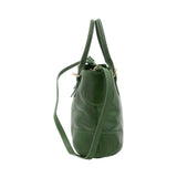 Borsa a tracolla da donna 100% pelle 5566-Verde I Fratelli