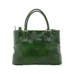 Borsa a tracolla da donna 100% pelle 5566-Verde I Fratelli