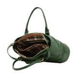 Borsa a tracolla da donna 100% pelle 5566-Verde I Fratelli