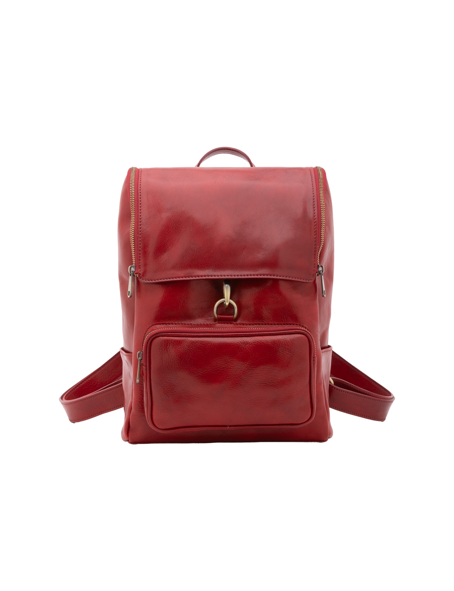 Borsa a spalla da donna Vera pelle 5567-Rosso I Fratelli