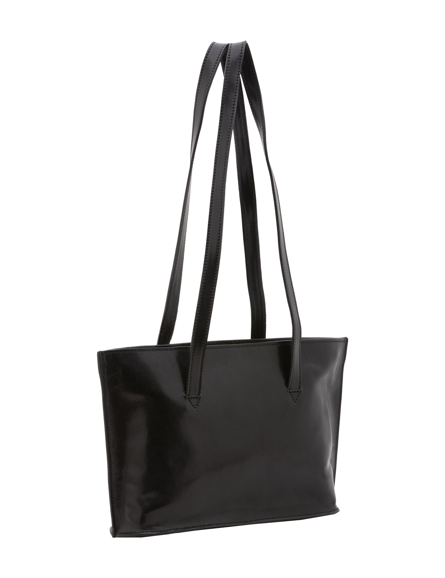 Borsa a spalla da donna 100% pelle 5571-Nero I Fratelli