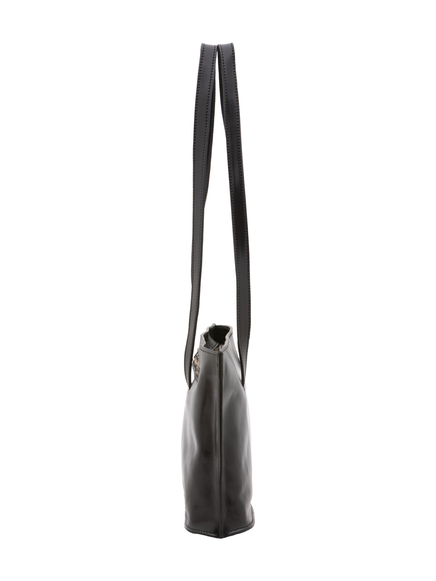 Borsa a spalla da donna 100% pelle 5571-Nero I Fratelli
