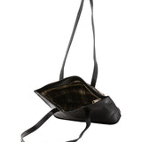 Borsa a spalla da donna 100% pelle 5571-Nero I Fratelli