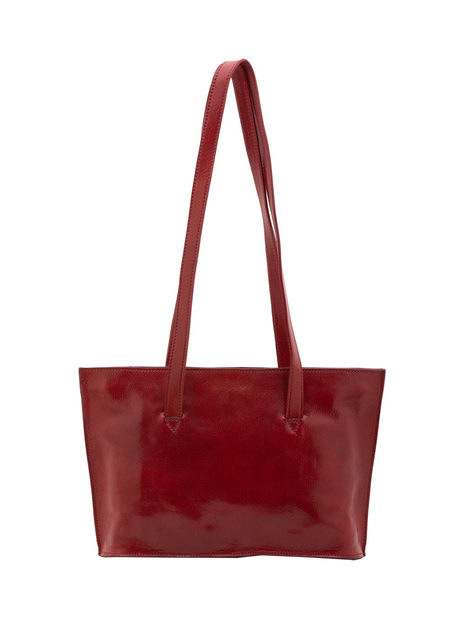 Borsa a spalla da donna 100% pelle 5571-Rosso I Fratelli