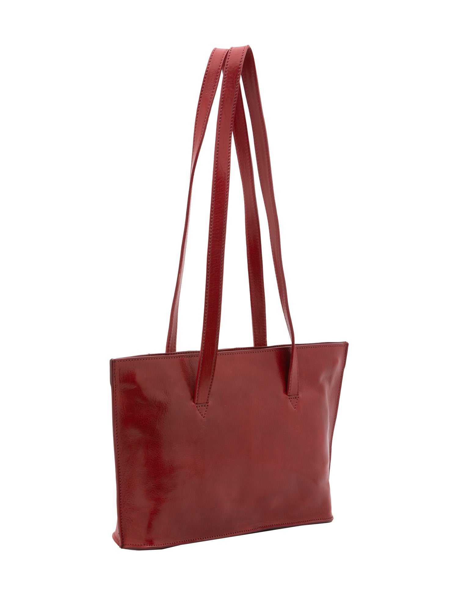 Borsa a spalla da donna 100% pelle 5571-Rosso I Fratelli
