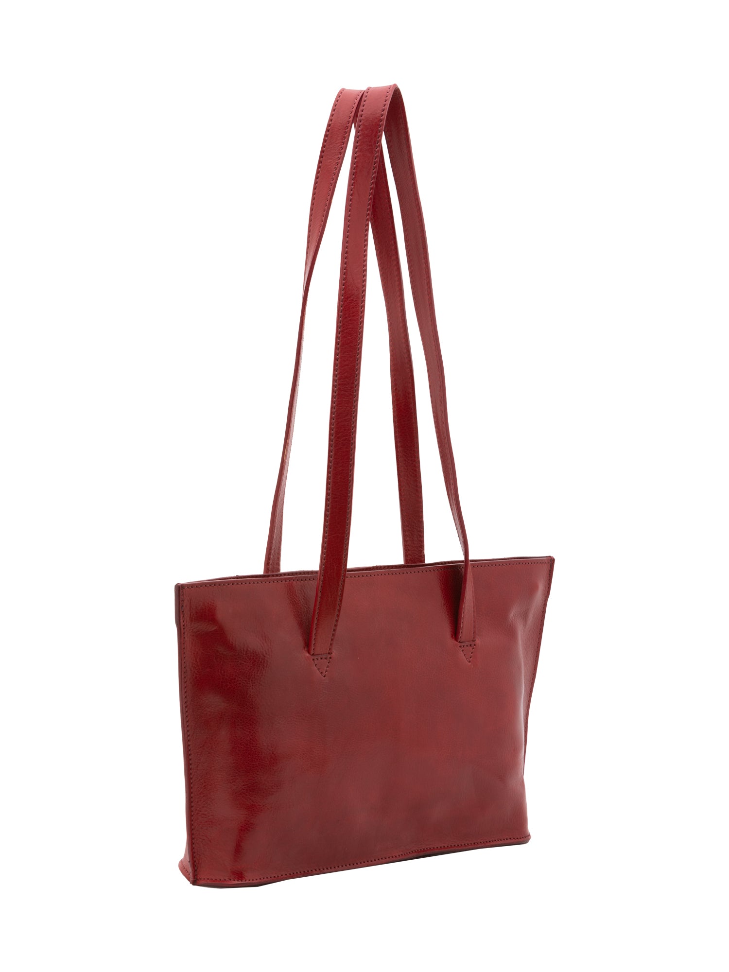 Borsa a spalla da donna 100% pelle 5571-Rosso I Fratelli