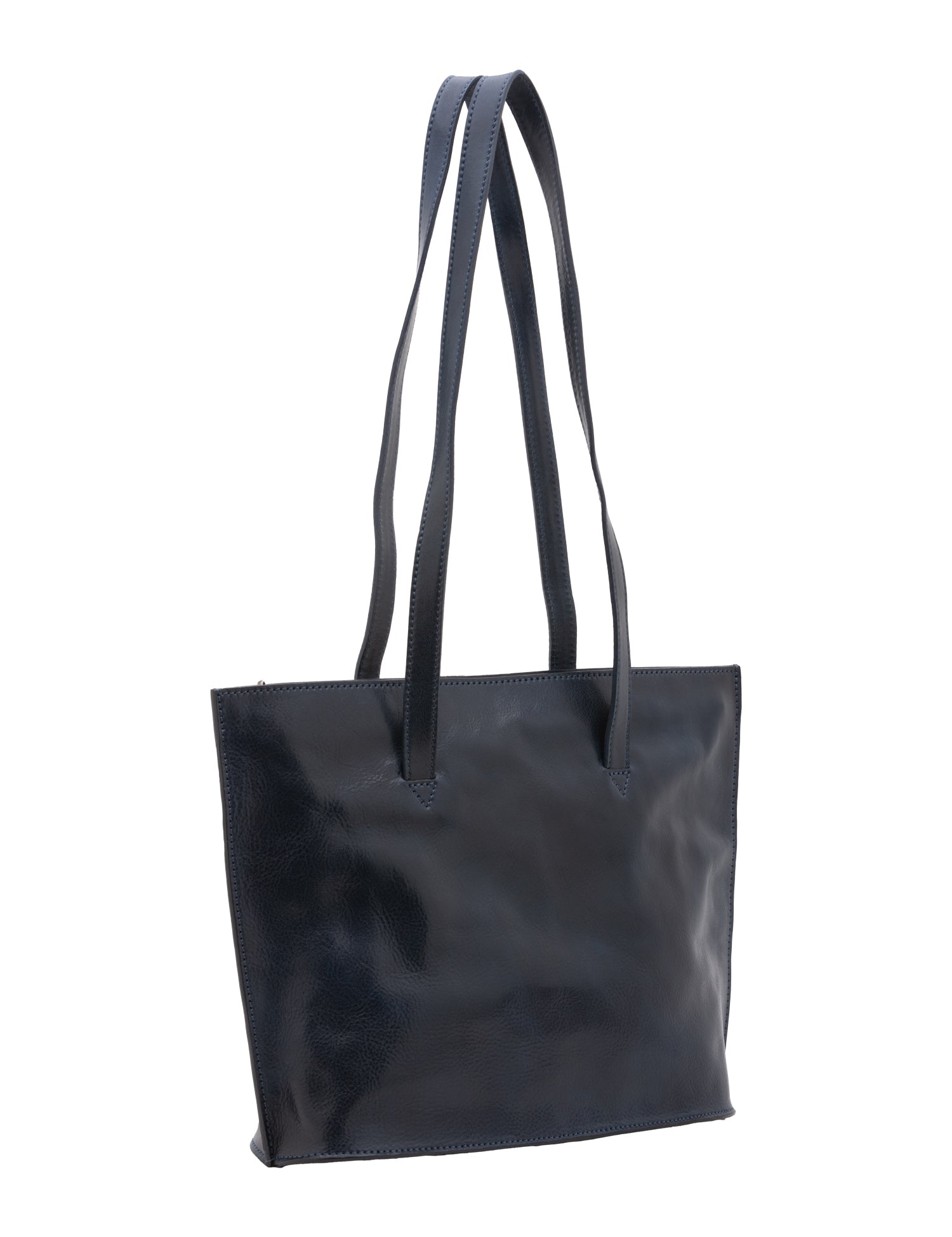 Borsa a spalla da donna 100% pelle 5572-Blu I Fratelli