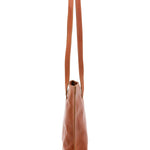 Borsa a spalla da donna 100% pelle 5572-Cognac I Fratelli