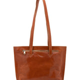 Borsa a spalla da donna 100% pelle 5572-Cognac I Fratelli