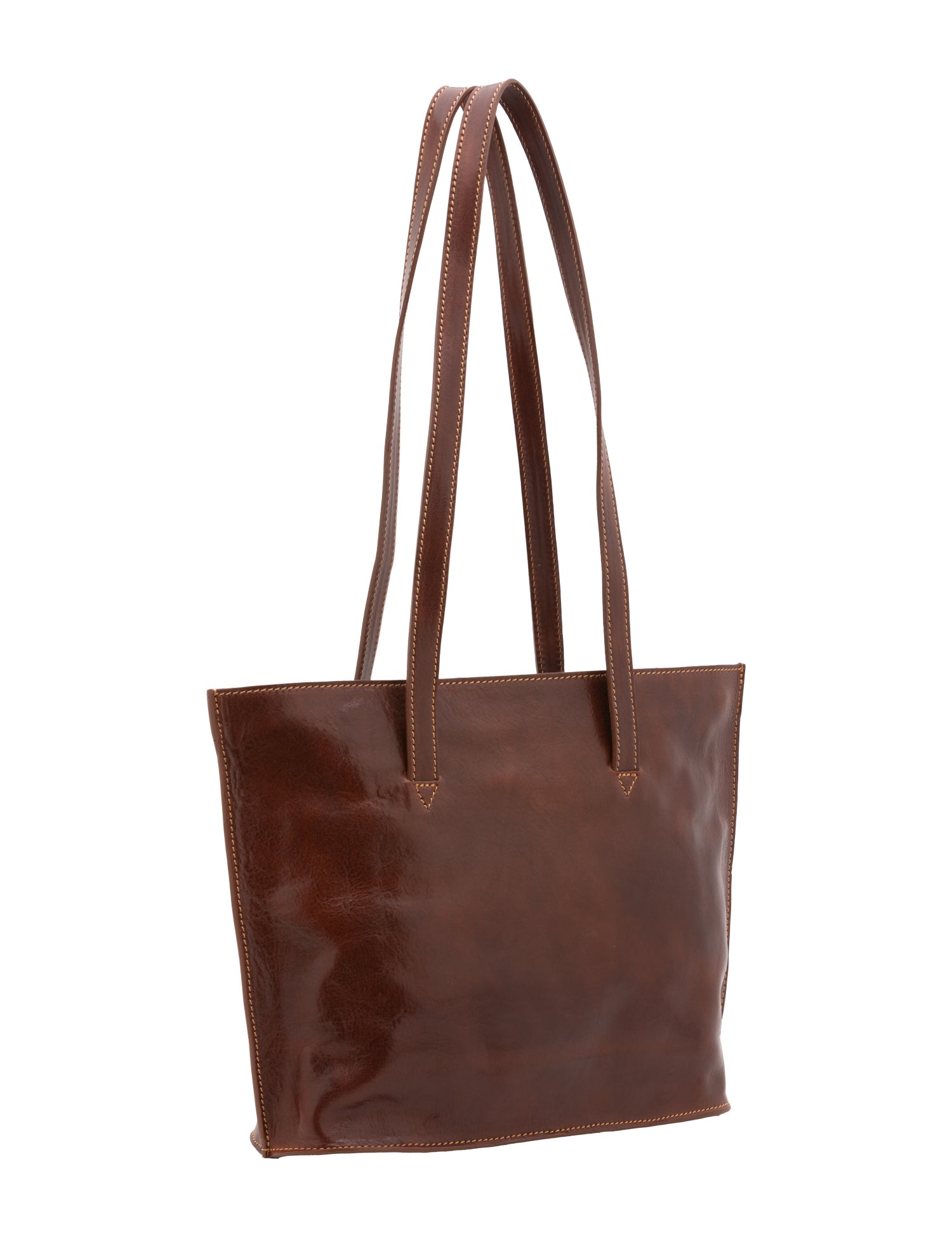 Borsa a spalla da donna 100% pelle 5572-Marrone I Fratelli