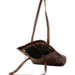 Borsa a spalla da donna 100% pelle 5572-Marrone I Fratelli