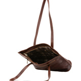 Borsa a spalla da donna 100% pelle 5572-Marrone I Fratelli