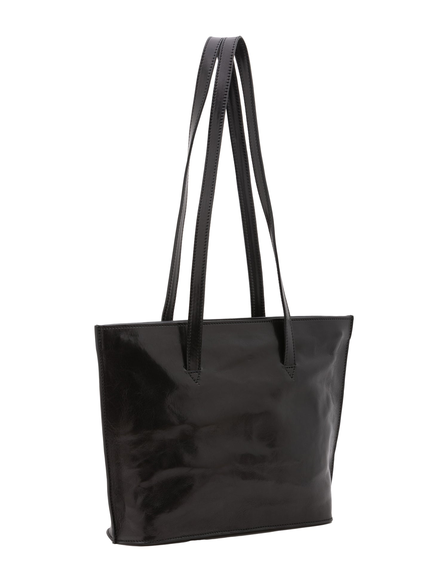 Borsa a spalla da donna 100% pelle 5572-Nero I Fratelli