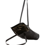 Borsa a spalla da donna 100% pelle 5572-Nero I Fratelli