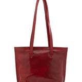 Borsa a spalla da donna 100% pelle 5572-Rosso I Fratelli
