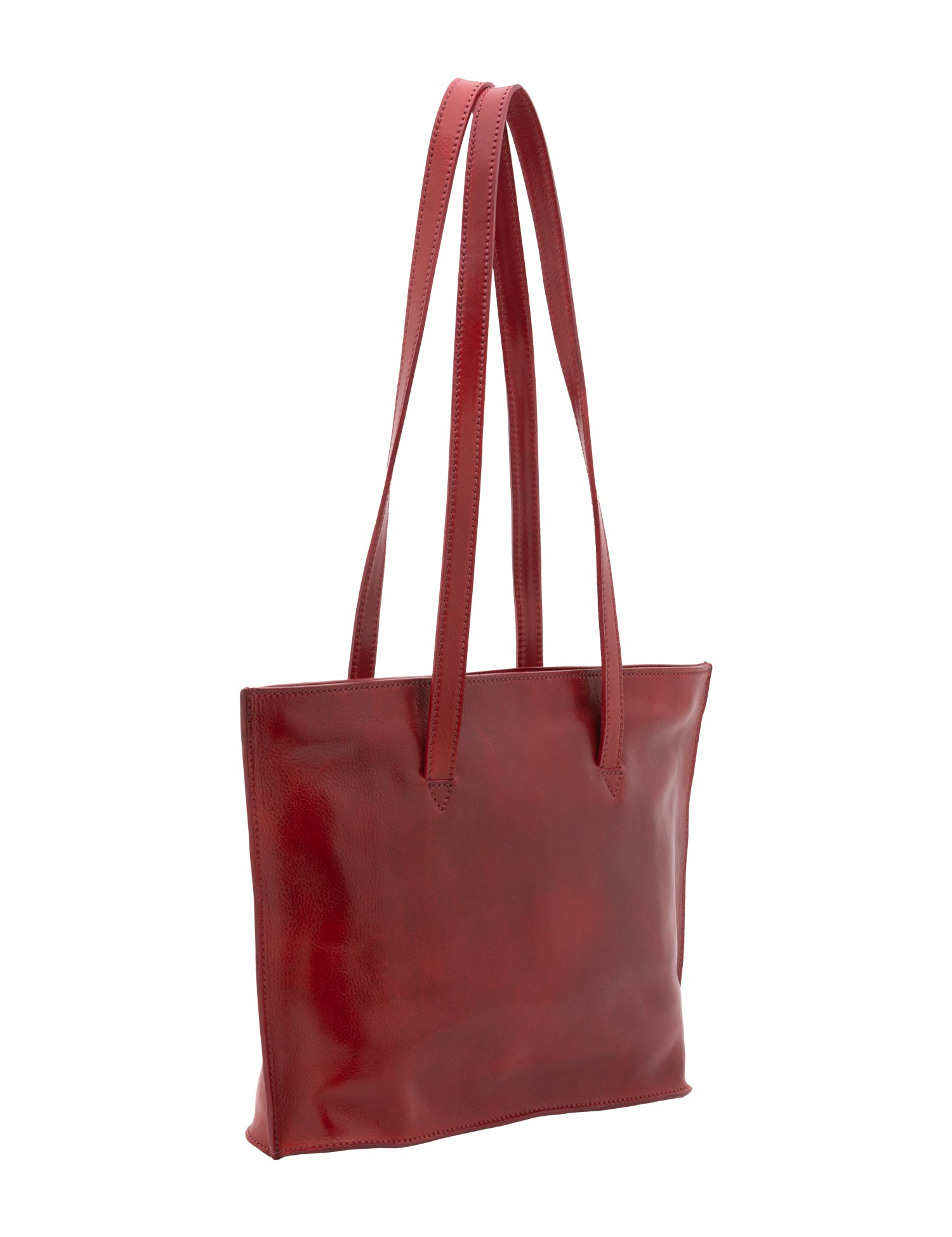 Borsa a spalla da donna 100% pelle 5572-Rosso I Fratelli
