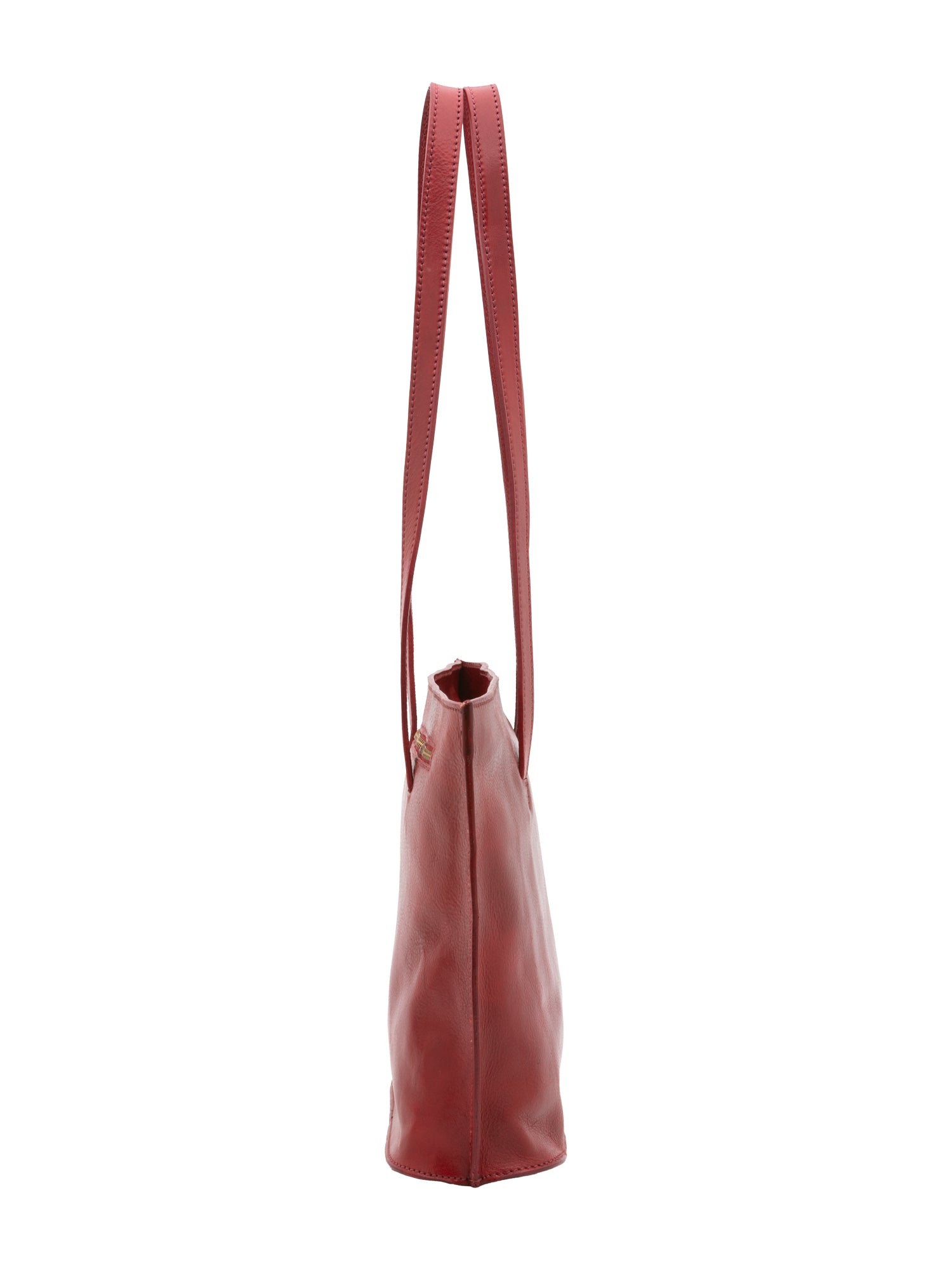 Borsa a spalla da donna 100% pelle 5572-Rosso I Fratelli