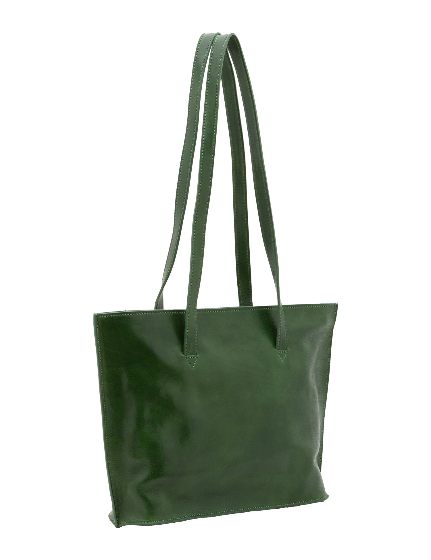 Borsa a spalla da donna 100% pelle 5572-Verde I Fratelli