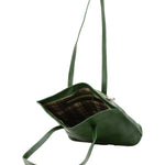 Borsa a spalla da donna 100% pelle 5572-Verde I Fratelli