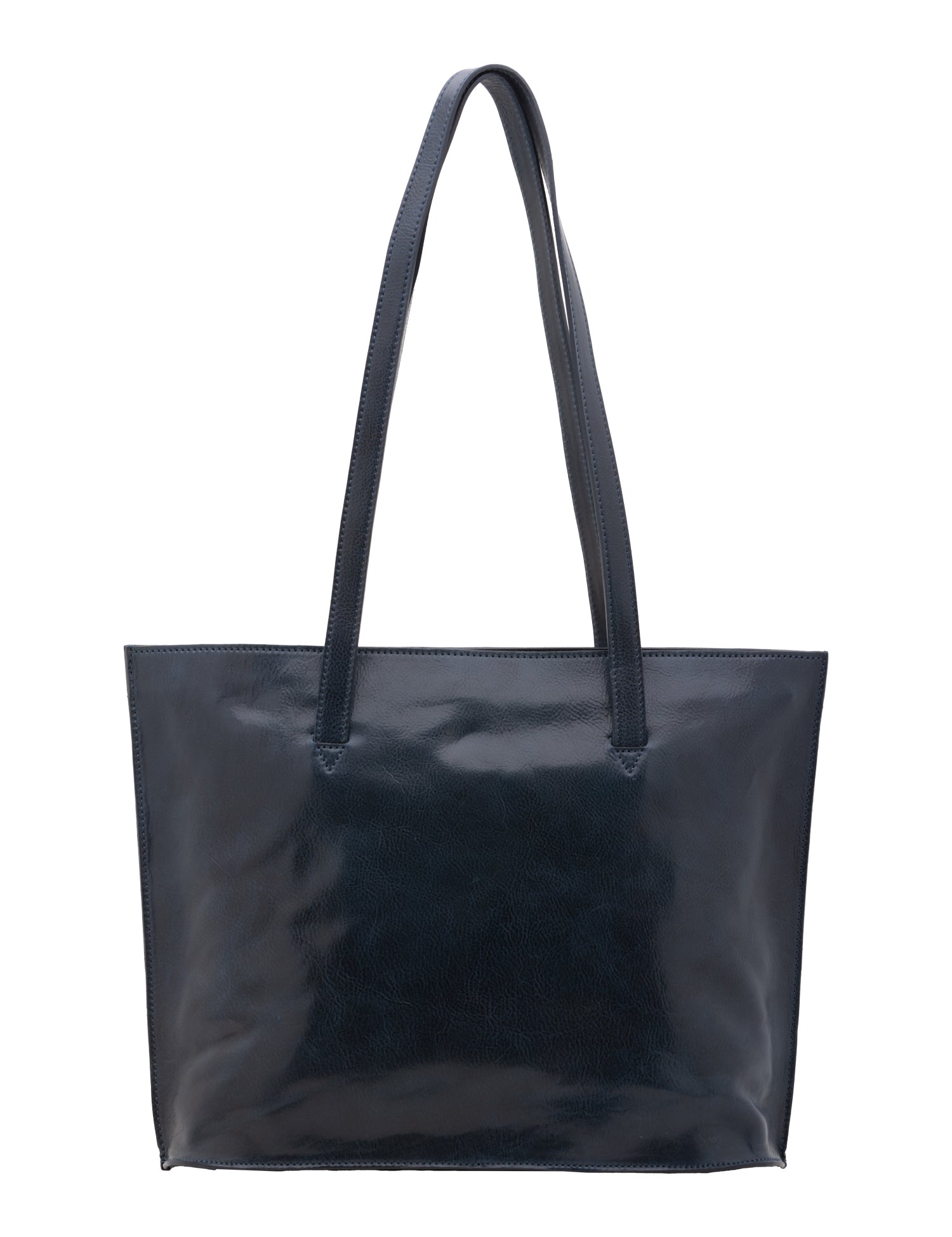 Borsa a spalla da donna 100% pelle 5573-Blu I Fratelli