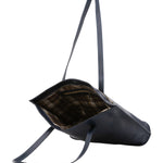 Borsa a spalla da donna 100% pelle 5573-Blu I Fratelli
