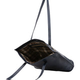 Borsa a spalla da donna 100% pelle 5573-Blu I Fratelli