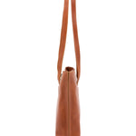 Borsa a spalla da donna 100% pelle 5573-Cognac I Fratelli