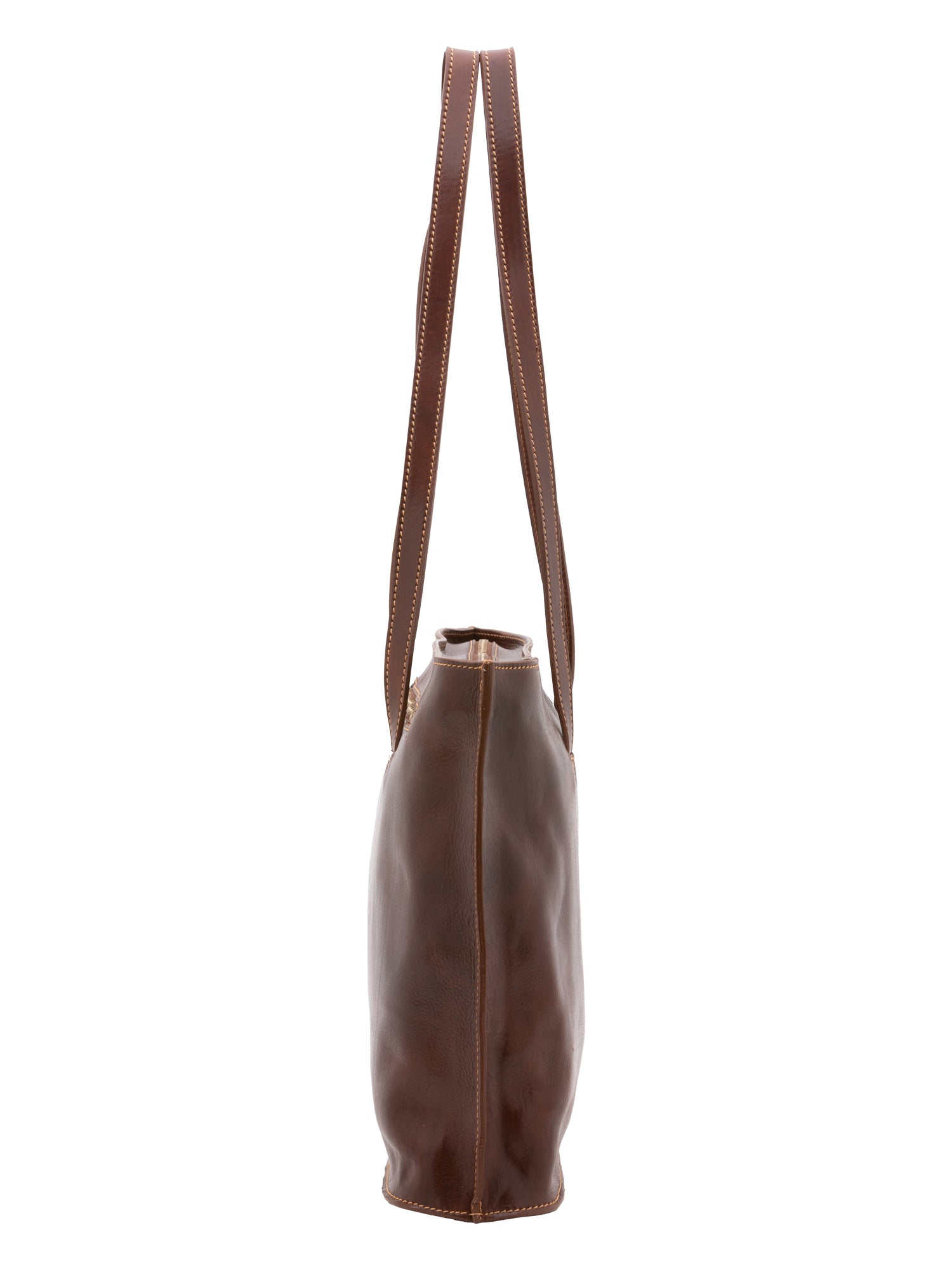 Borsa a spalla da donna 100% pelle 5573-Marrone I Fratelli