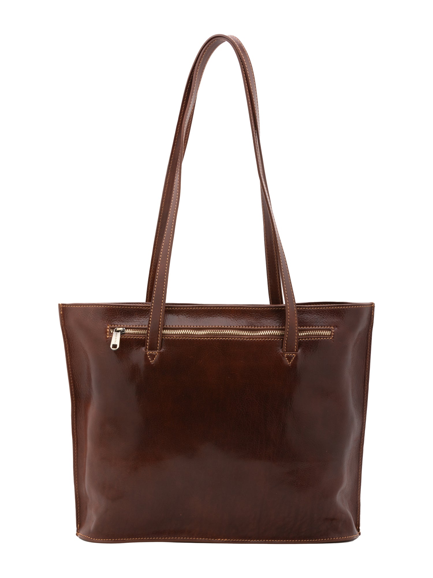 Borsa a spalla da donna 100% pelle 5573-Marrone I Fratelli