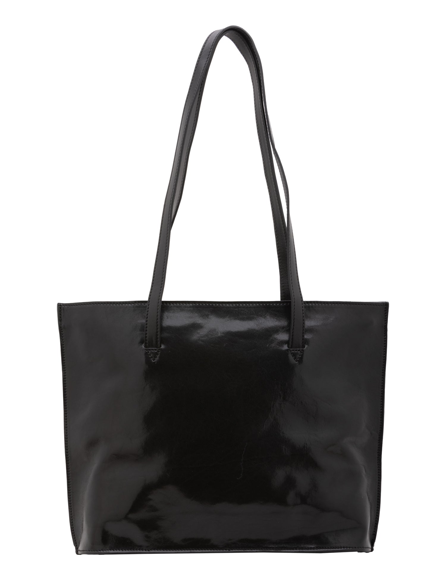 Borsa a spalla da donna 100% pelle 5573-Nero I Fratelli