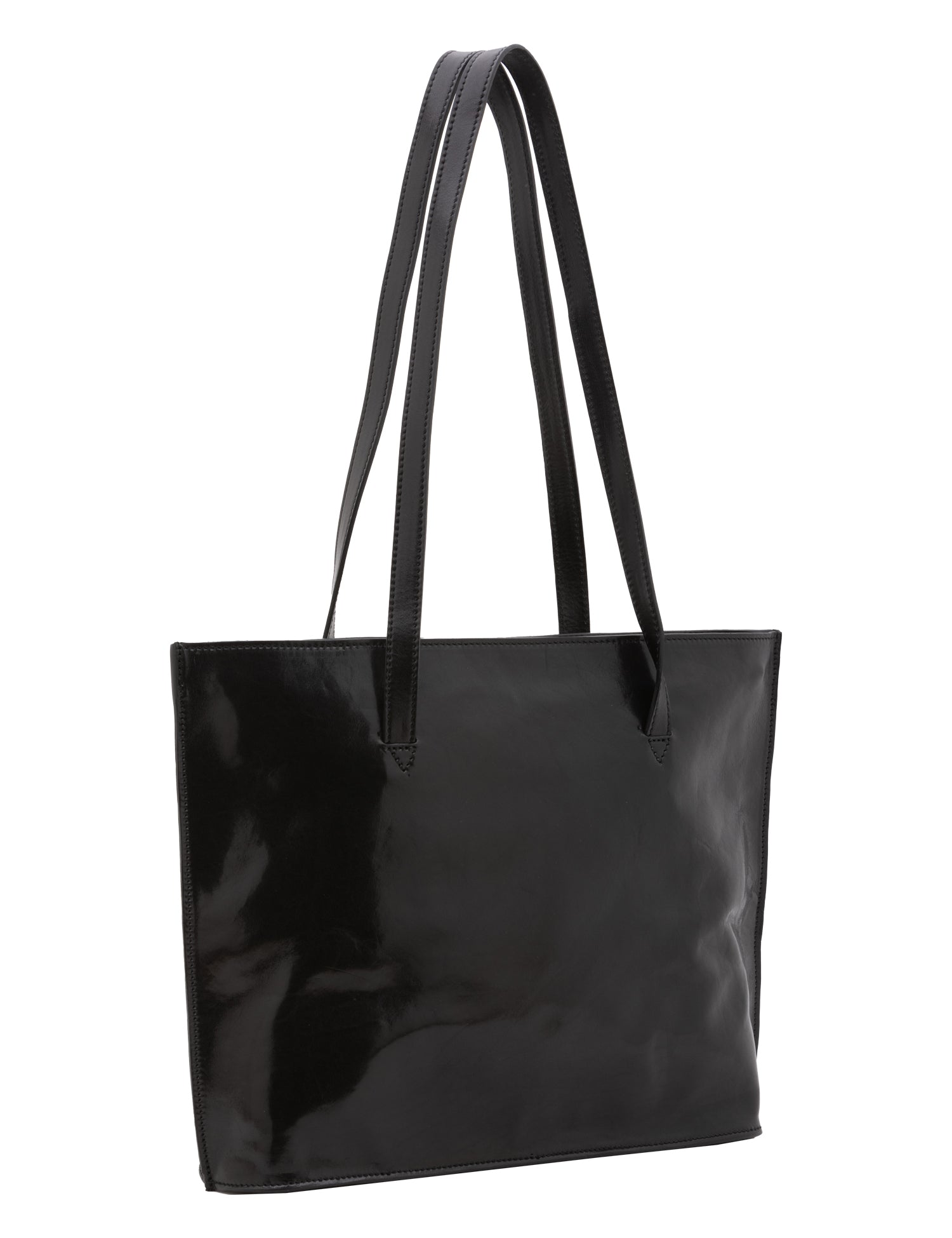 Borsa a spalla da donna 100% pelle 5573-Nero I Fratelli