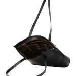 Borsa a spalla da donna 100% pelle 5573-Nero I Fratelli