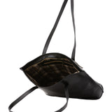 Borsa a spalla da donna 100% pelle 5573-Nero I Fratelli