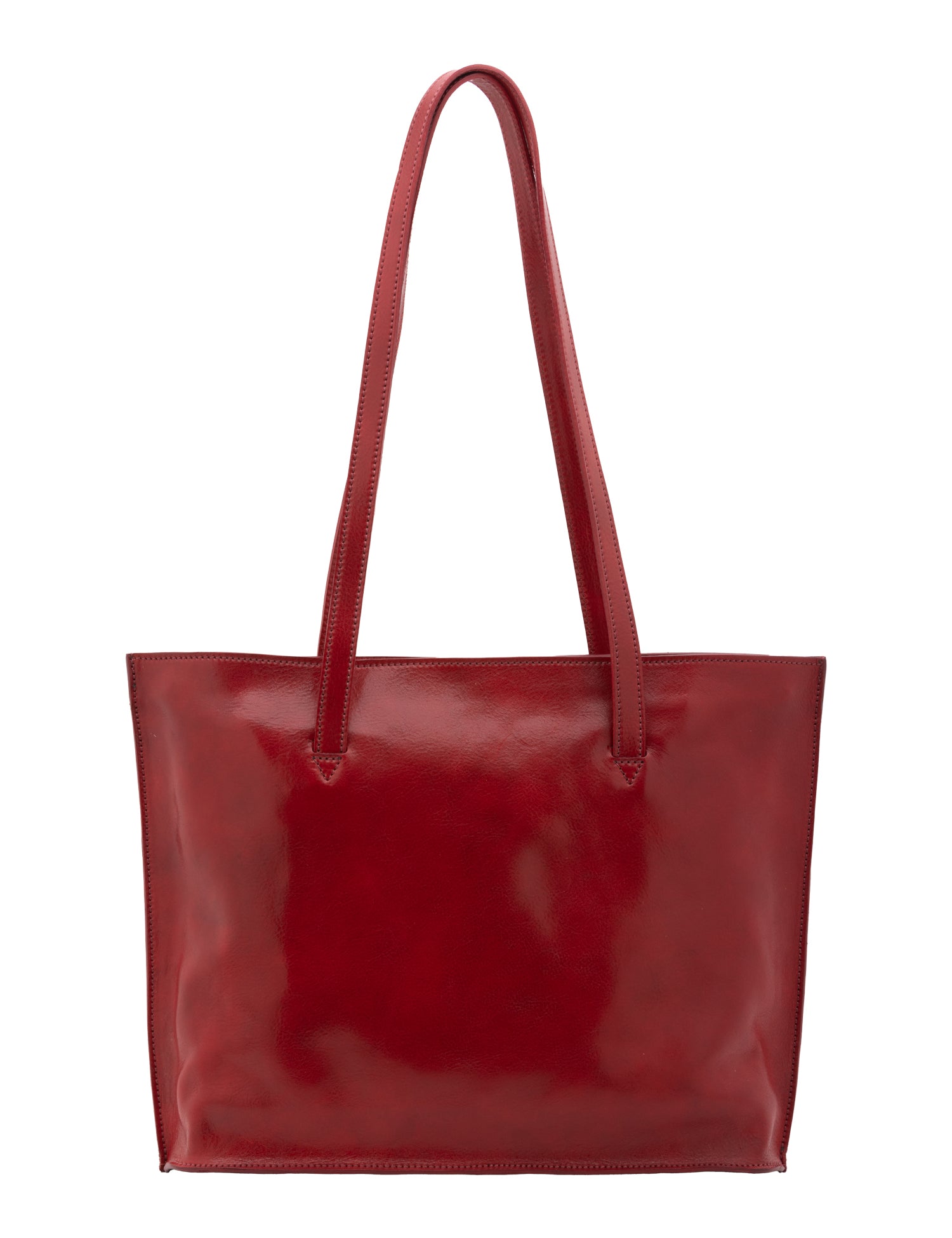 Borsa a spalla da donna 100% pelle 5573-Rosso I Fratelli