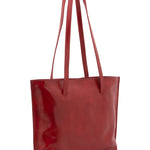 Borsa a spalla da donna 100% pelle 5573-Rosso I Fratelli