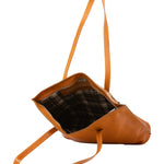 Borsa a spalla da donna 100% pelle 5573-Senape I Fratelli