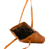 Borsa a spalla da donna 100% pelle 5573-Senape I Fratelli