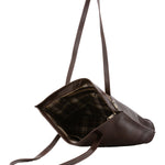 Borsa a spalla da donna 100% pelle 5573-Tmoro I Fratelli