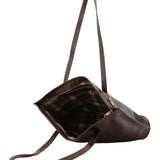 Borsa a spalla da donna 100% pelle 5573-Tmoro I Fratelli