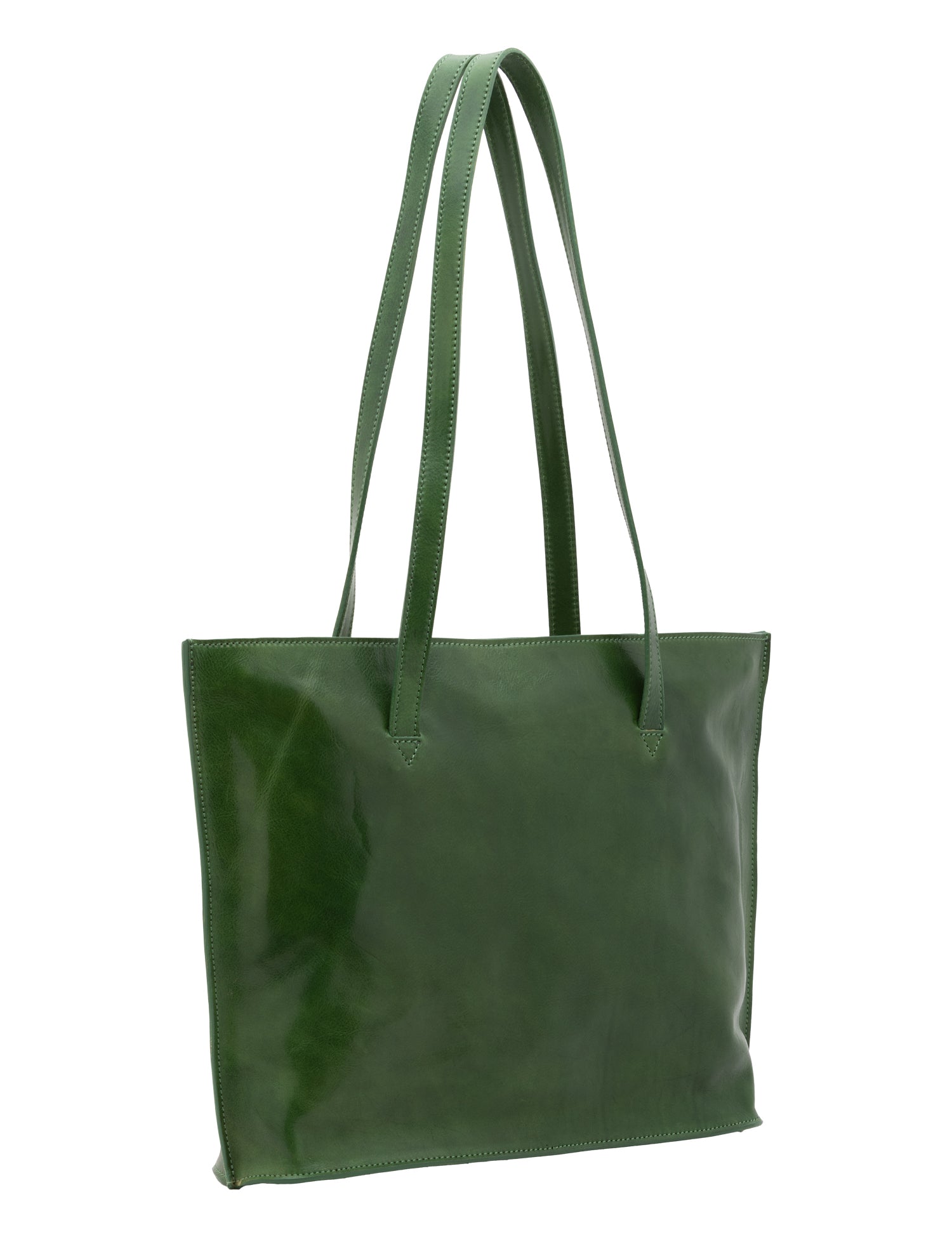 Borsa a spalla da donna 100% pelle 5573-Verde I Fratelli