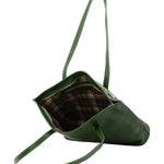 Borsa a spalla da donna 100% pelle 5573-Verde I Fratelli